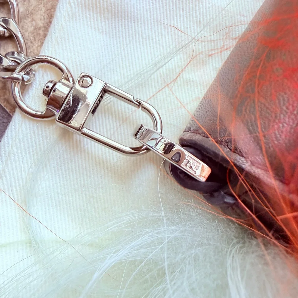 $1750 Fendi 'Micro Monster' Genuine Fox & Lamb Fur Baguette Leather Mini Bag - Picture 11 of 15